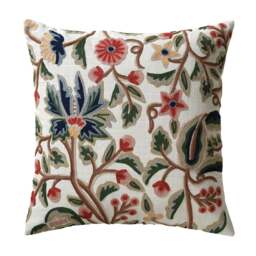 Crewel Trail Natural Cushion - Home Accessories - The Cotswold Company - thumbnail 3