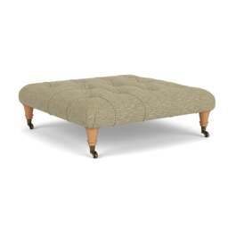 Foot Stool - Apple - Herringbone Weave - Amelia - The Cotswold Company