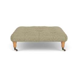 Foot Stool - Apple - Herringbone Weave - Amelia - The Cotswold Company - thumbnail 3