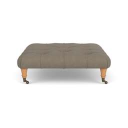 Foot Stool - Mid Grey - House Linen Mix - Amelia - The Cotswold Company - thumbnail 3