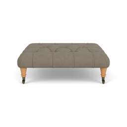 Foot Stool - Mid Grey - House Linen Mix - Amelia - The Cotswold Company - thumbnail 2