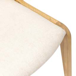 Winson Light Oak Upholstered Dining Chair - Set of 4 - The Cotswold Company - thumbnail 6