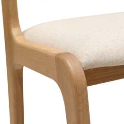 Winson Light Oak Upholstered Dining Chair - Set of 4 - The Cotswold Company - thumbnail 5