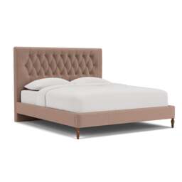Calvert Super King Classic Bedstead - Dusky Rose - Eco Chenille - The Cotswold Company
