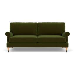 4 Seater Sofa - Forest Green - Matt Velvet - Taylor High Back - The Cotswold Company - thumbnail 2
