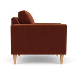Armchair - Brick - Matt Velvet - Saxon - The Cotswold Company - thumbnail 3