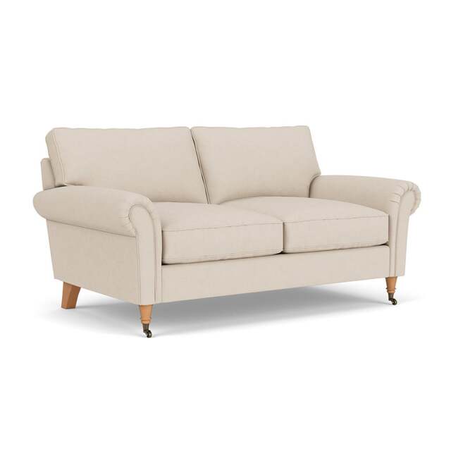Large 2 Seater Sofa - Lily White - House Linen Mix - Osbourne - The Cotswold Company - image 1