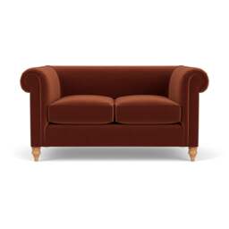2 Seater Sofa - Brick - Matt Velvet - Rayner - The Cotswold Company - thumbnail 2
