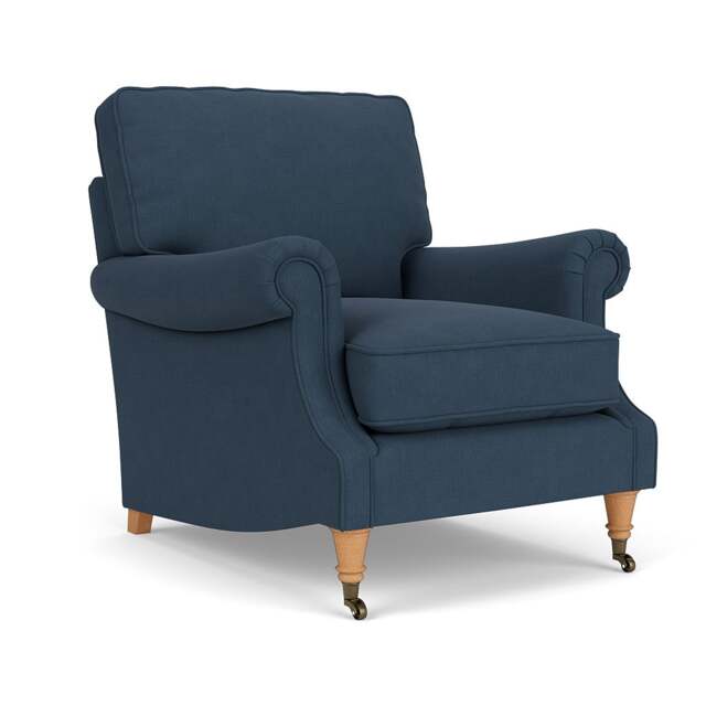 Armchair - Indigo - House linen mix - Taylor High Back - The Cotswold Company - image 1