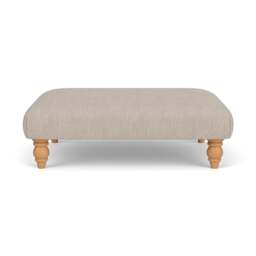 Foot Stool - Natural - Luxury Italian Linen - Clara - The Cotswold Company - thumbnail 2