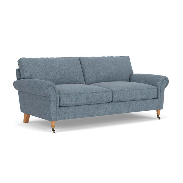 3 Seater Sofa - Mid Blue - Aquaclean Oxford - Osbourne - The Cotswold Company - image 1
