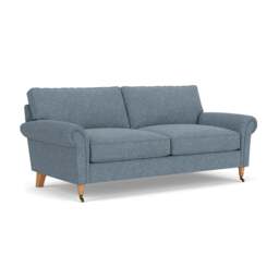 3 Seater Sofa - Mid Blue - Aquaclean Oxford - Osbourne - The Cotswold Company - thumbnail 1