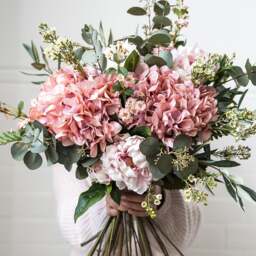Antique Blush Pink Giant Hydrangea - Faux Flower Stem - The Cotswold Company - thumbnail 3
