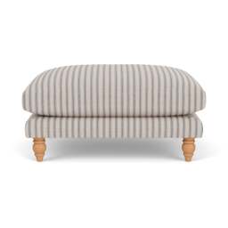 Foot Stool - Indigo - Kingham Stripe - Emily - The Cotswold Company - thumbnail 2