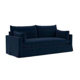 4 Seater Sofa - Deep Blue - Matt Velvet - Ashton - The Cotswold Company - thumbnail 1