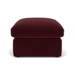 Foot Stool - Dark Rosehip - Matt Velvet - Clarke Small - The Cotswold Company - thumbnail 2