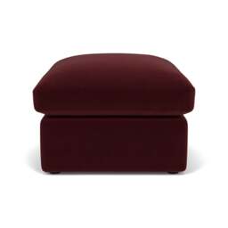 Foot Stool - Dark Rosehip - Matt Velvet - Clarke Small - The Cotswold Company - thumbnail 3