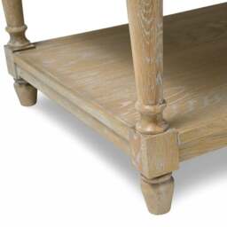 Clover Rectangular Coffee Table with Shelf- Stone Linen - The Cotswold Company - thumbnail 6