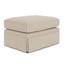 Foot Stool - Sage - Kingham Stripe - Dawson Small - The Cotswold Company