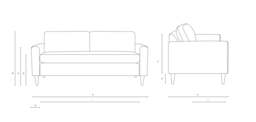 3 Seater Sofa - Apple - Rustic Weave - Saxon - The Cotswold Company - thumbnail 4