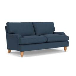 Large 2 Seater Sofa - Indigo - House Linen Mix - Morris - The Cotswold Company - thumbnail 1