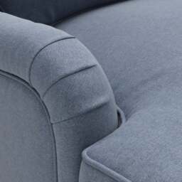 Large 2 Seater Sofa - Indigo - House Linen Mix - Morris - The Cotswold Company - thumbnail 5