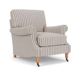 Armchair - Indigo - Kingham Stripe - Taylor High Back - The Cotswold Company - thumbnail 1