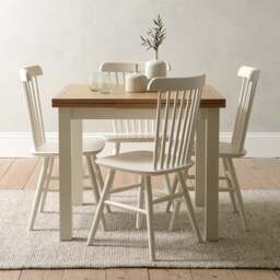 Simply Cotswold Classic Cream Square Extending Dining Table - The Cotswold Company