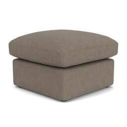 Foot Stool - Mid Grey - House Linen Mix - Clarke Small - The Cotswold Company