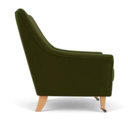 Armchair - Forest Green - Matt Velvet - Martha - The Cotswold Company - thumbnail 3