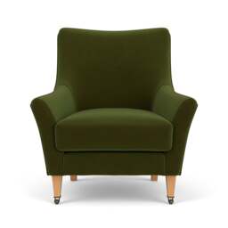 Armchair - Forest Green - Matt Velvet - Martha - The Cotswold Company - thumbnail 2