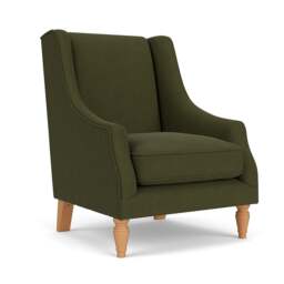 Armchair - Forest Green - House Linen Mix - Annie - The Cotswold Company