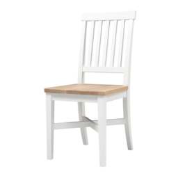 Wooden Seat Dining Chair - Chester Pure White - The Cotswold Company - thumbnail 5