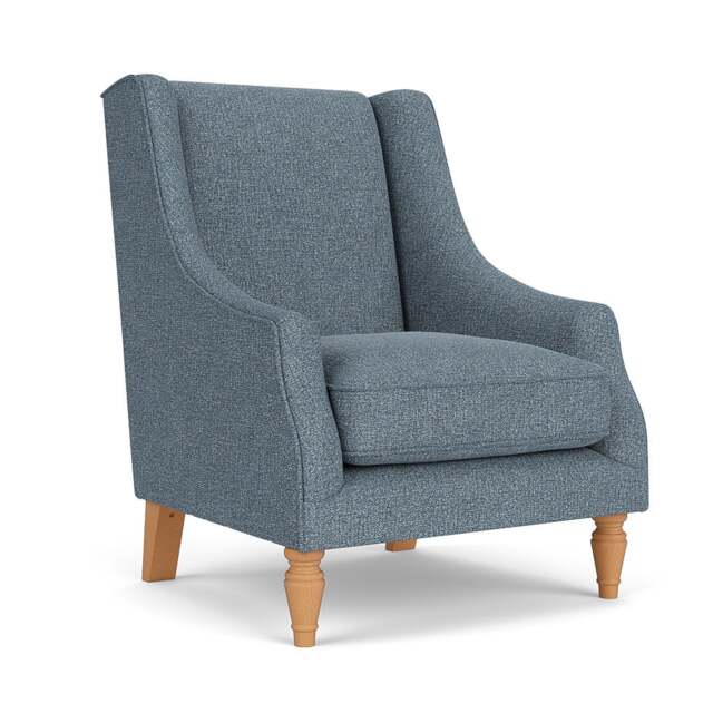 Armchair - Mid Blue - Aquaclean Oxford - Annie - The Cotswold Company - image 1