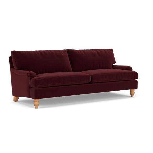 4 Seater Sofa - Dark Rosehip - Matt Velvet - Morris - The Cotswold Company - image 1