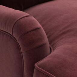 4 Seater Sofa - Dark Rosehip - Matt Velvet - Morris - The Cotswold Company - thumbnail 4