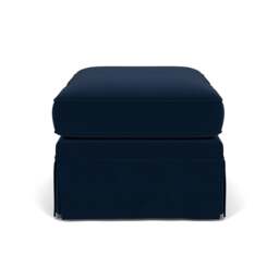 Foot Stool - Deep blue - Matt Velvet - Dawson Small - The Cotswold Company - thumbnail 3