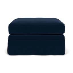 Foot Stool - Deep blue - Matt Velvet - Dawson Small - The Cotswold Company - thumbnail 2