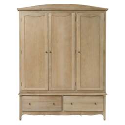 Camille Limewash Oak Triple Wardrobe - The Cotswold Company - thumbnail 3