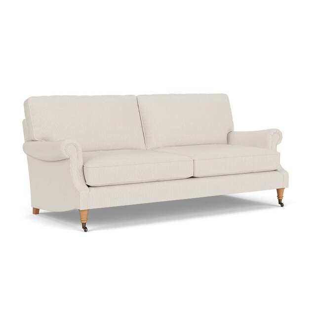 4 Seater Sofa - Natural - Broadway Stripe - Taylor High Back - The Cotswold Company - image 1