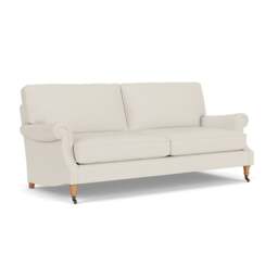 4 Seater Sofa - Natural - Broadway Stripe - Taylor High Back - The Cotswold Company