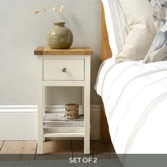 Pair of Bedside Tables - Simply Cotswold Classic Cream - The Cotswold Company - image 1