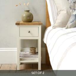 Pair of Bedside Tables - Simply Cotswold Classic Cream - The Cotswold Company - thumbnail 1