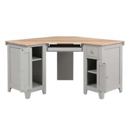 Corner Desk - Chester Dove Grey - The Cotswold Company - thumbnail 7