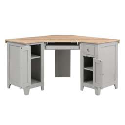 Corner Desk - Chester Dove Grey - The Cotswold Company - thumbnail 5