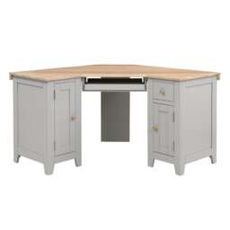 Corner Desk - Chester Dove Grey - The Cotswold Company - thumbnail 4