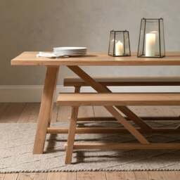 8 Seater Dining Table - Hilcot Natural Oak - The Cotswold Company - thumbnail 5