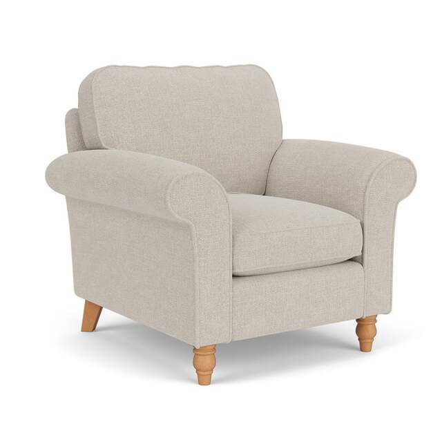 Armchair - Natural - Aquaclean Oxford - Hurley - The Cotswold Company - image 1