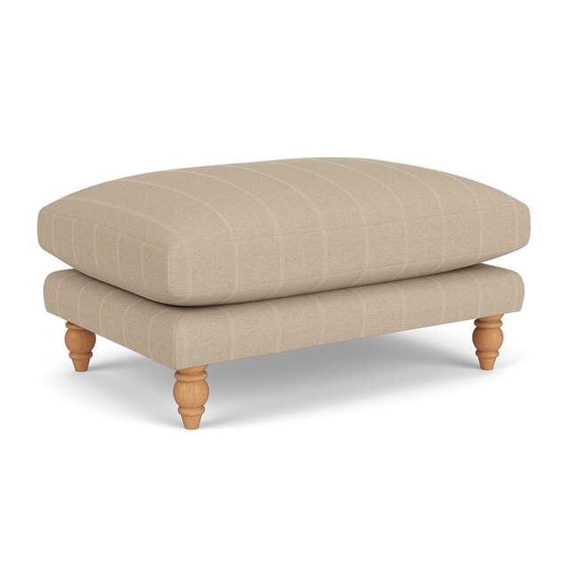 Foot Stool - Natural - Compton Stripe - Emily - The Cotswold Company - image 1
