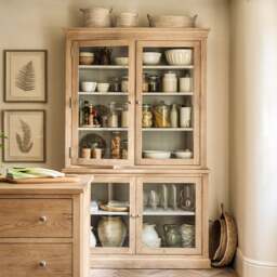 Large Glazed Dresser - Inglesham Whitewash Oak - The Cotswold Company - thumbnail 2